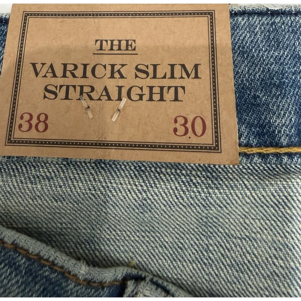 Polo Ralph Lauren Men's Varick Slim Straight Jeans 38x30 Light Blue Stretch NWT